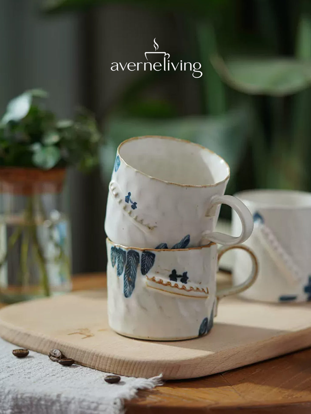 Rustleaf Relief Ceramic Coffee Mug